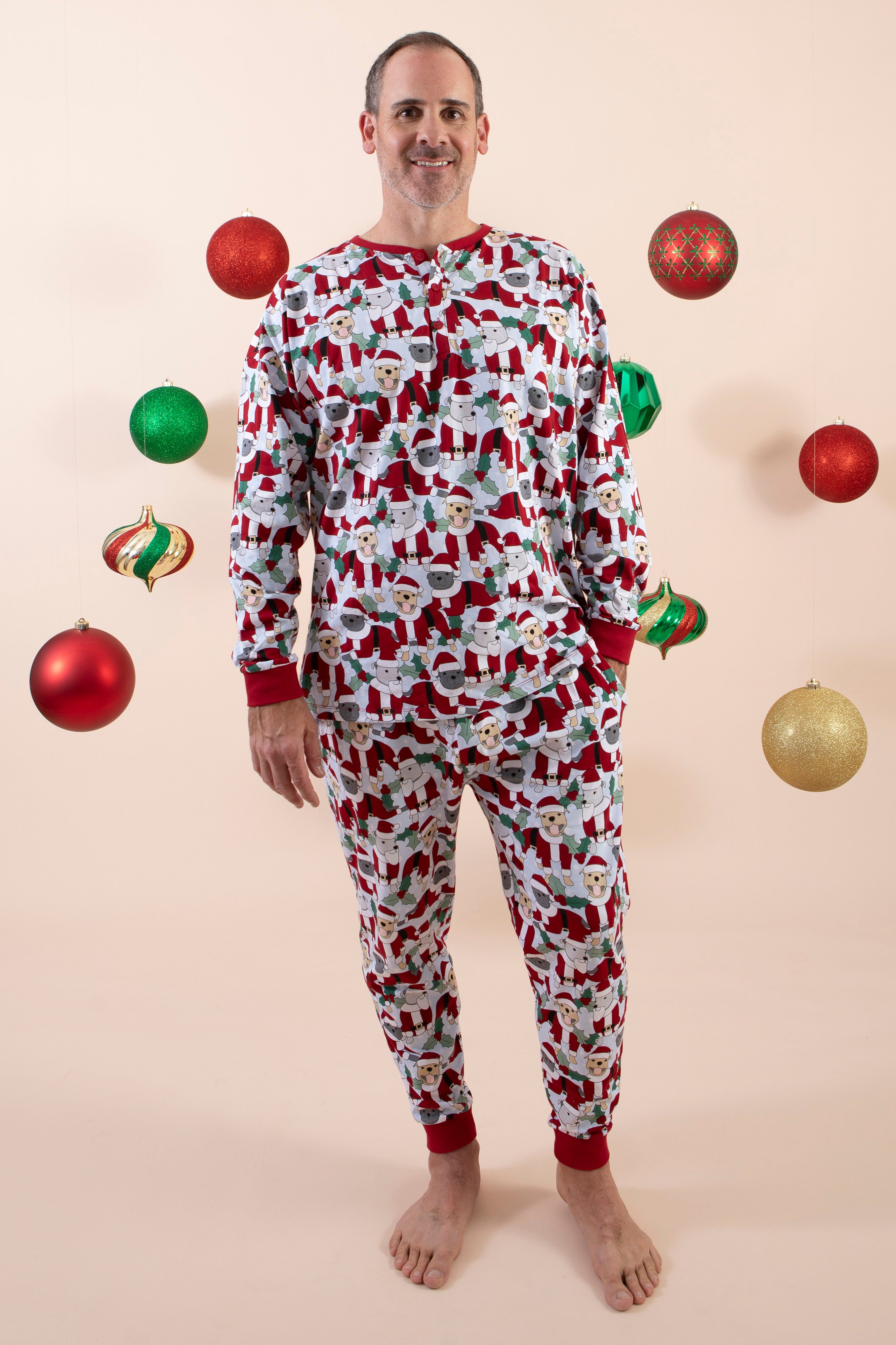 Santa Paws Men's Long PJ Set