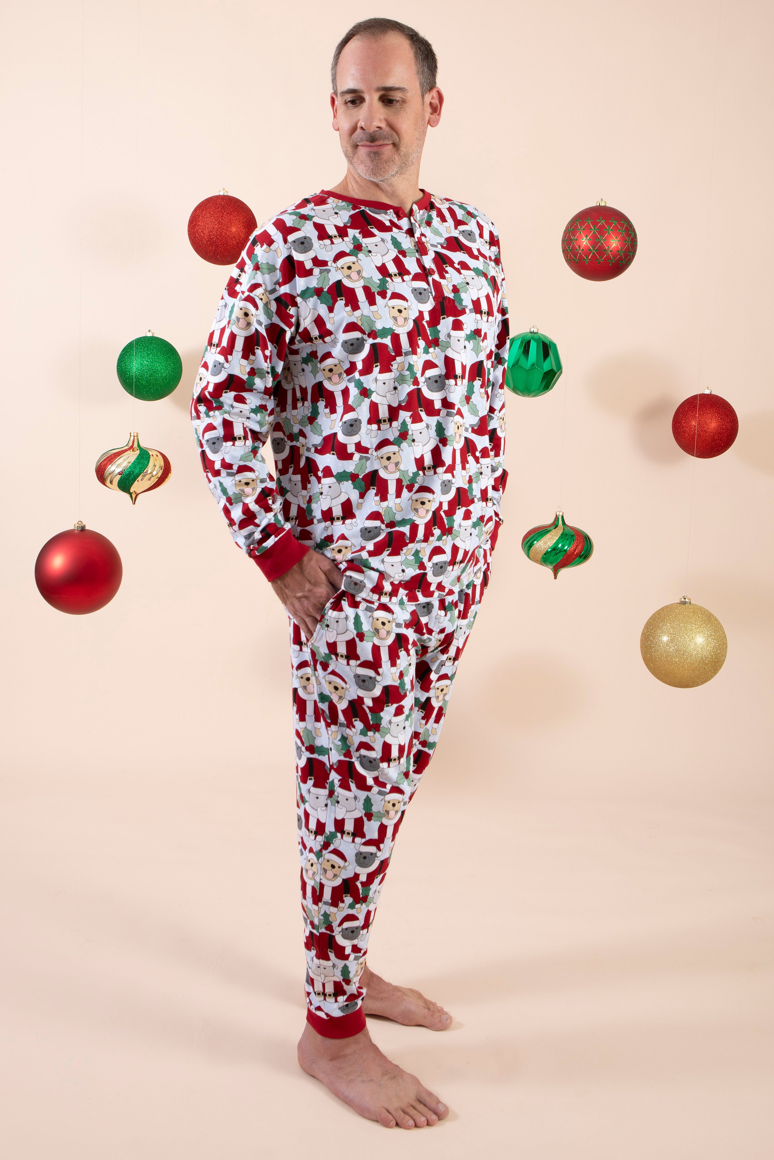 Santa Paws Men's Long PJ Set