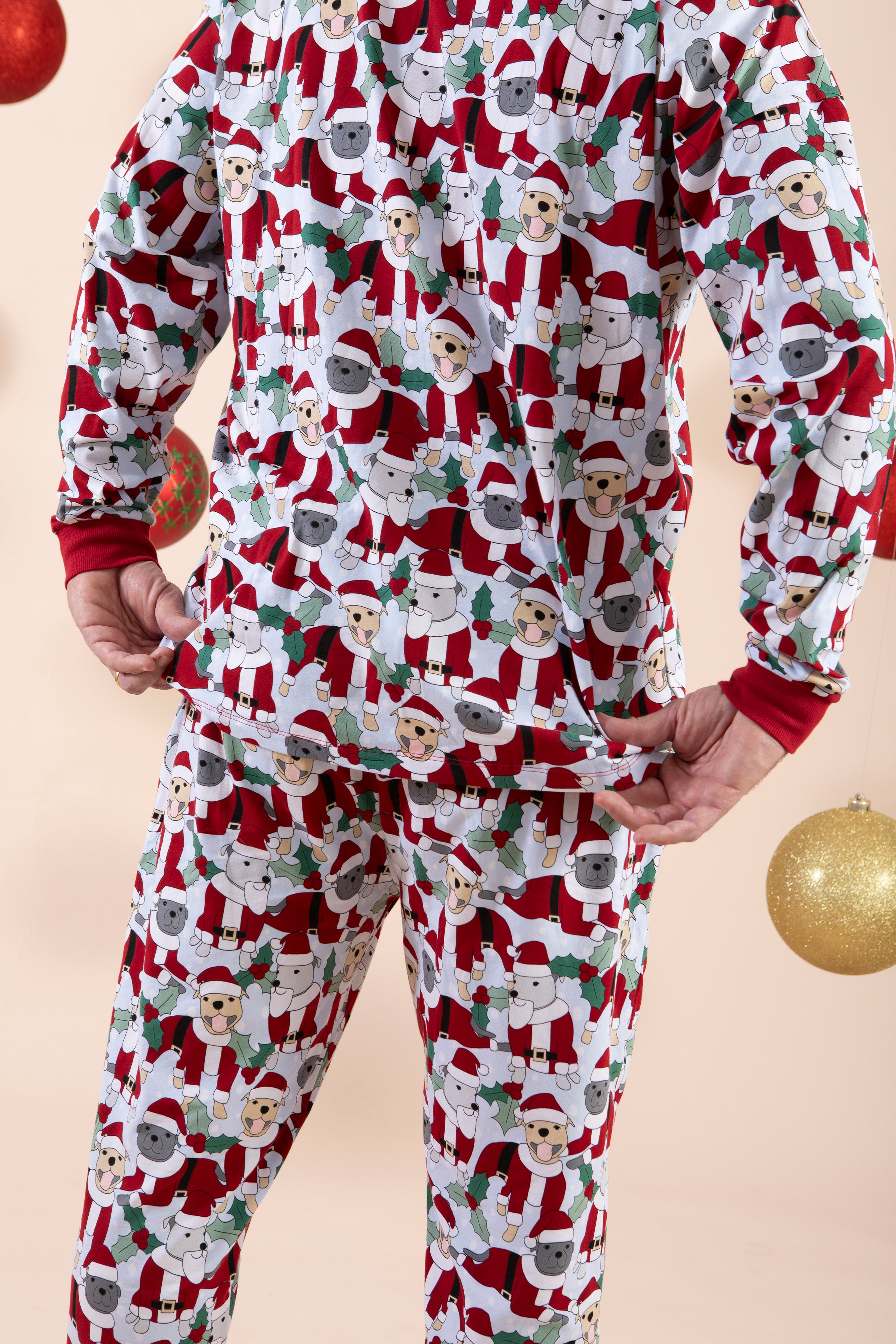 Santa Paws Men's Long PJ Set