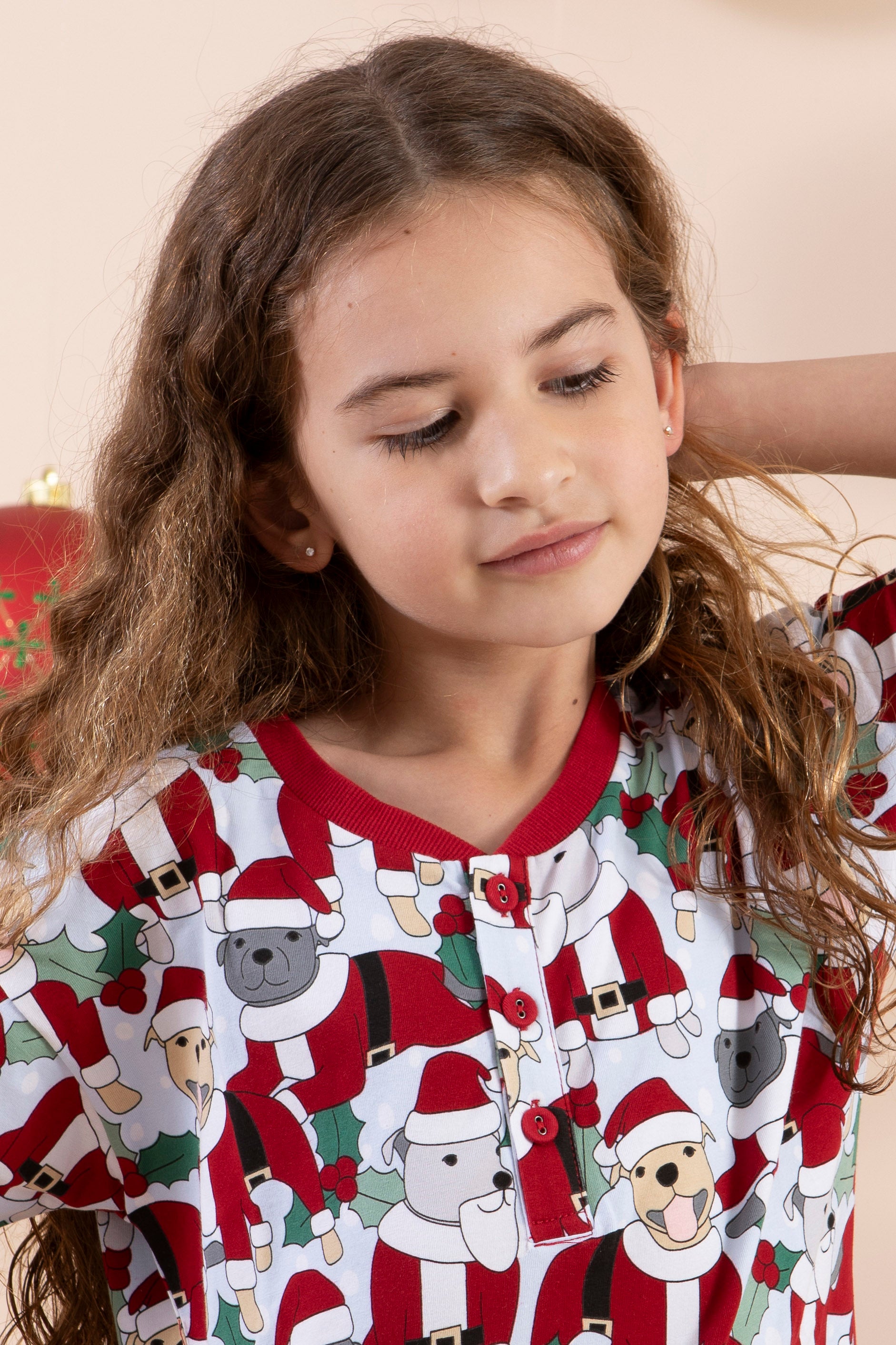 Santa Paws Kid's Long PJ Set