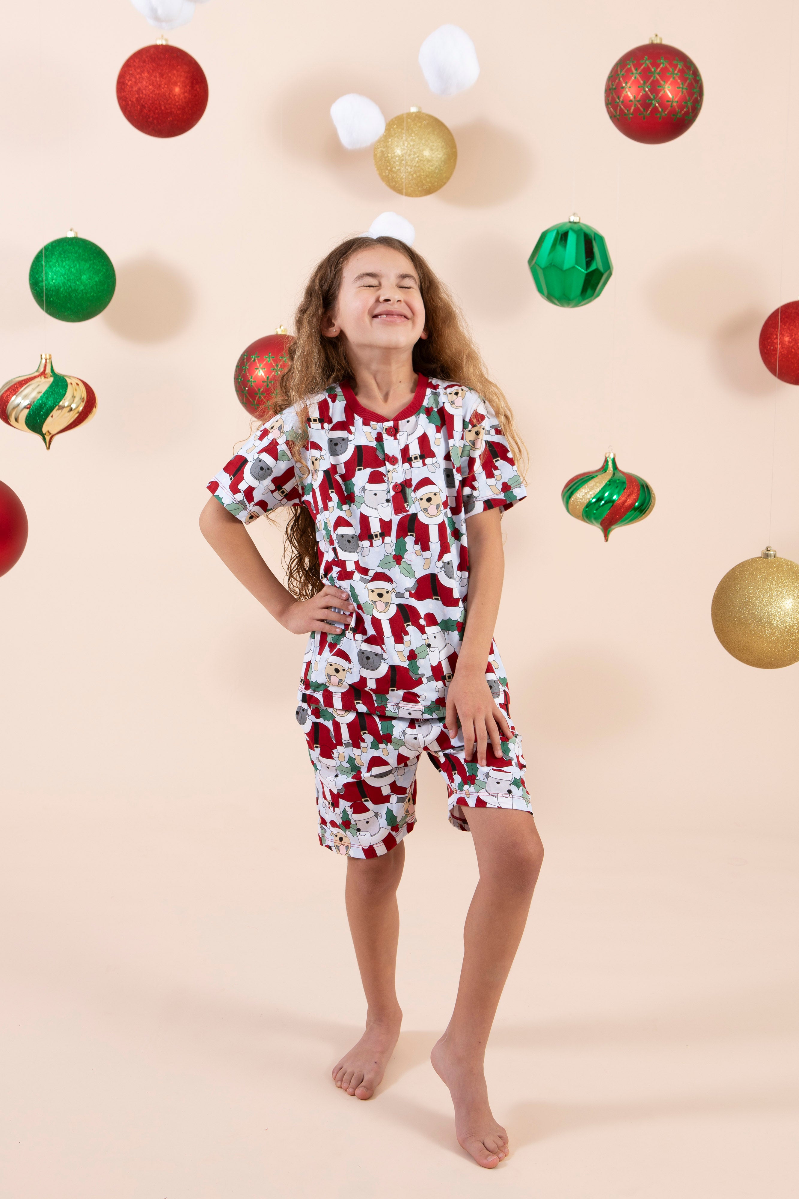 Kid's Short PJs | Santa Paws