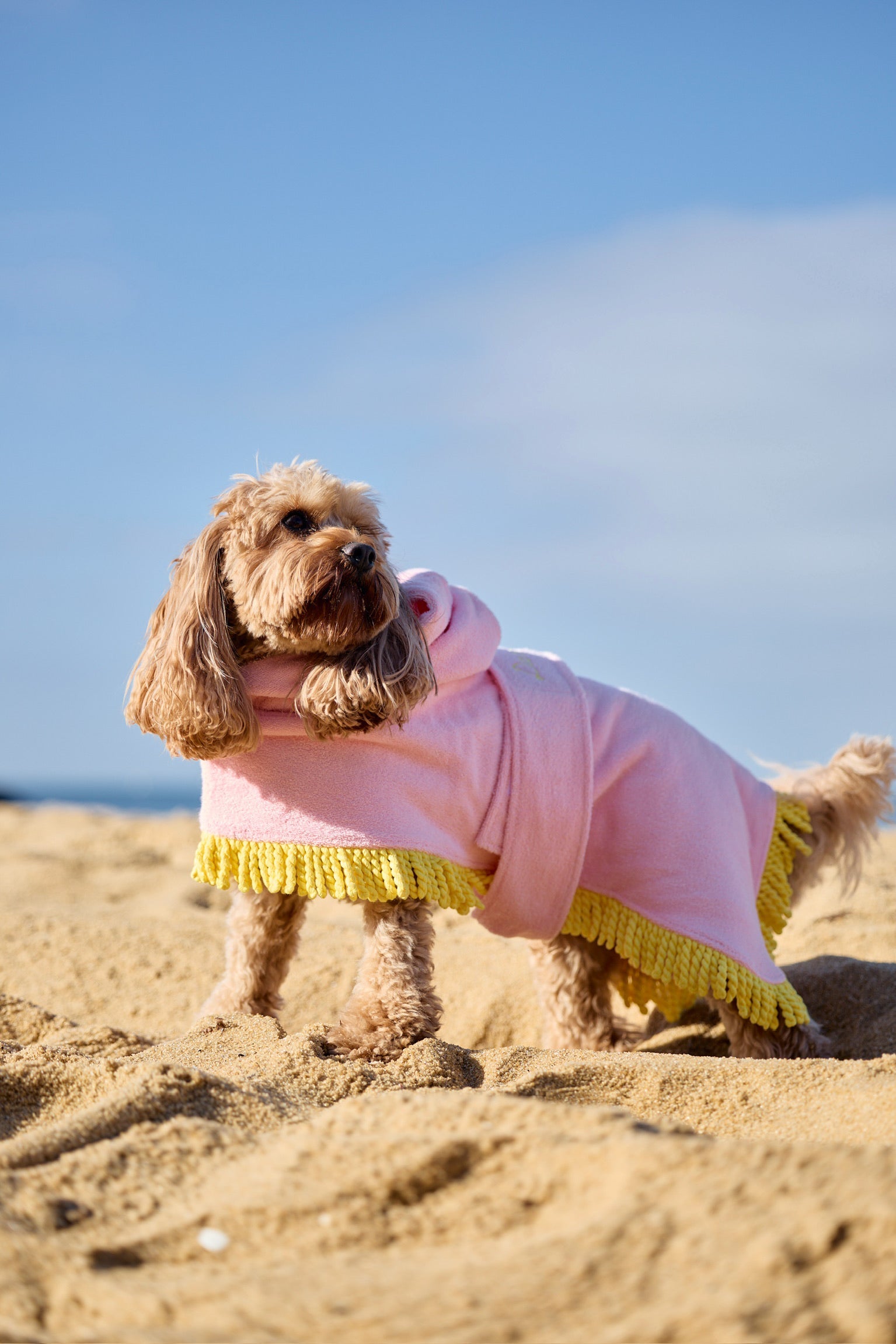 Tassel Towel Dog Robe | Peachy Pink