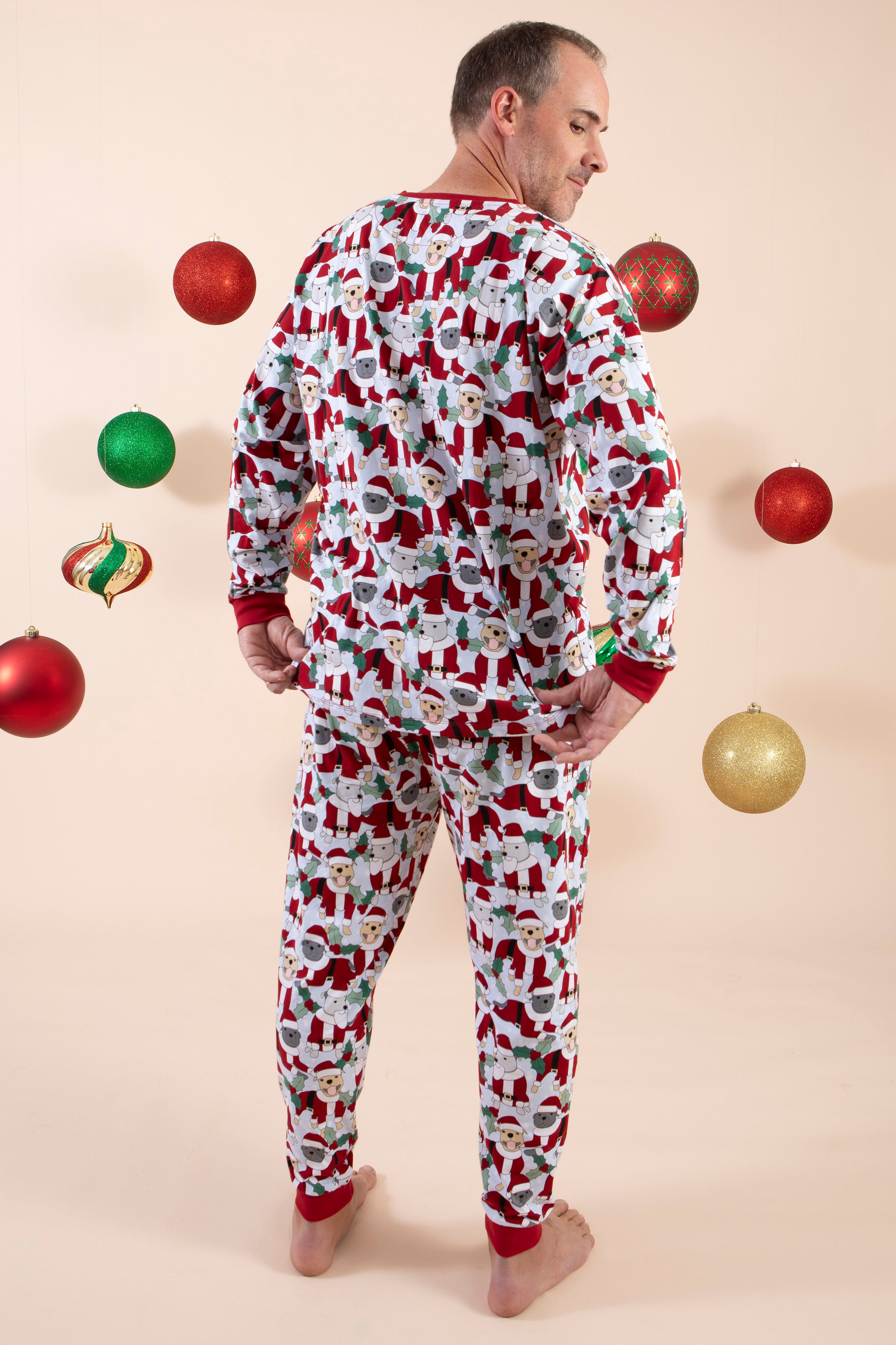 Santa Paws Men's Long PJ Set