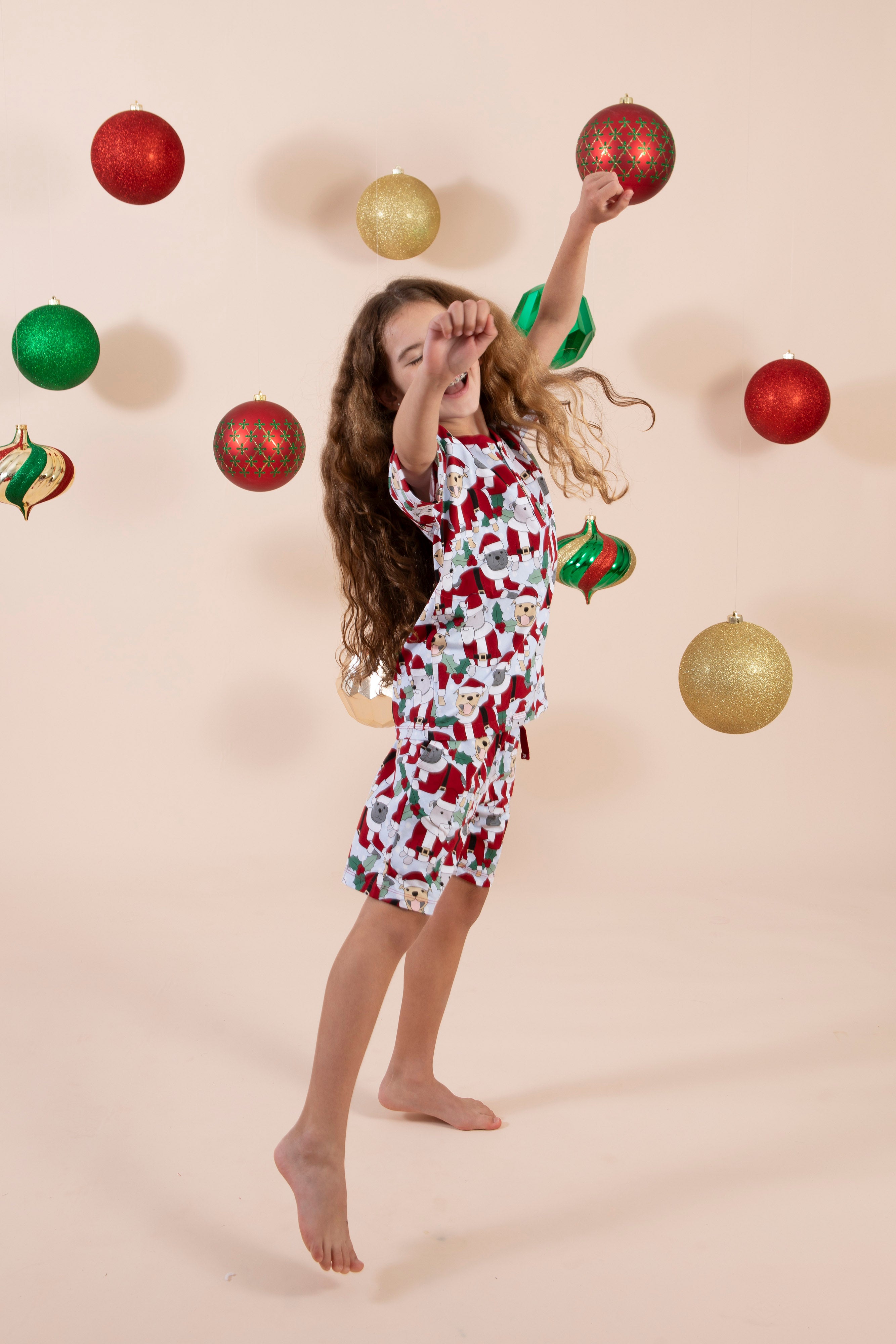 Kid's Short PJs | Santa Paws