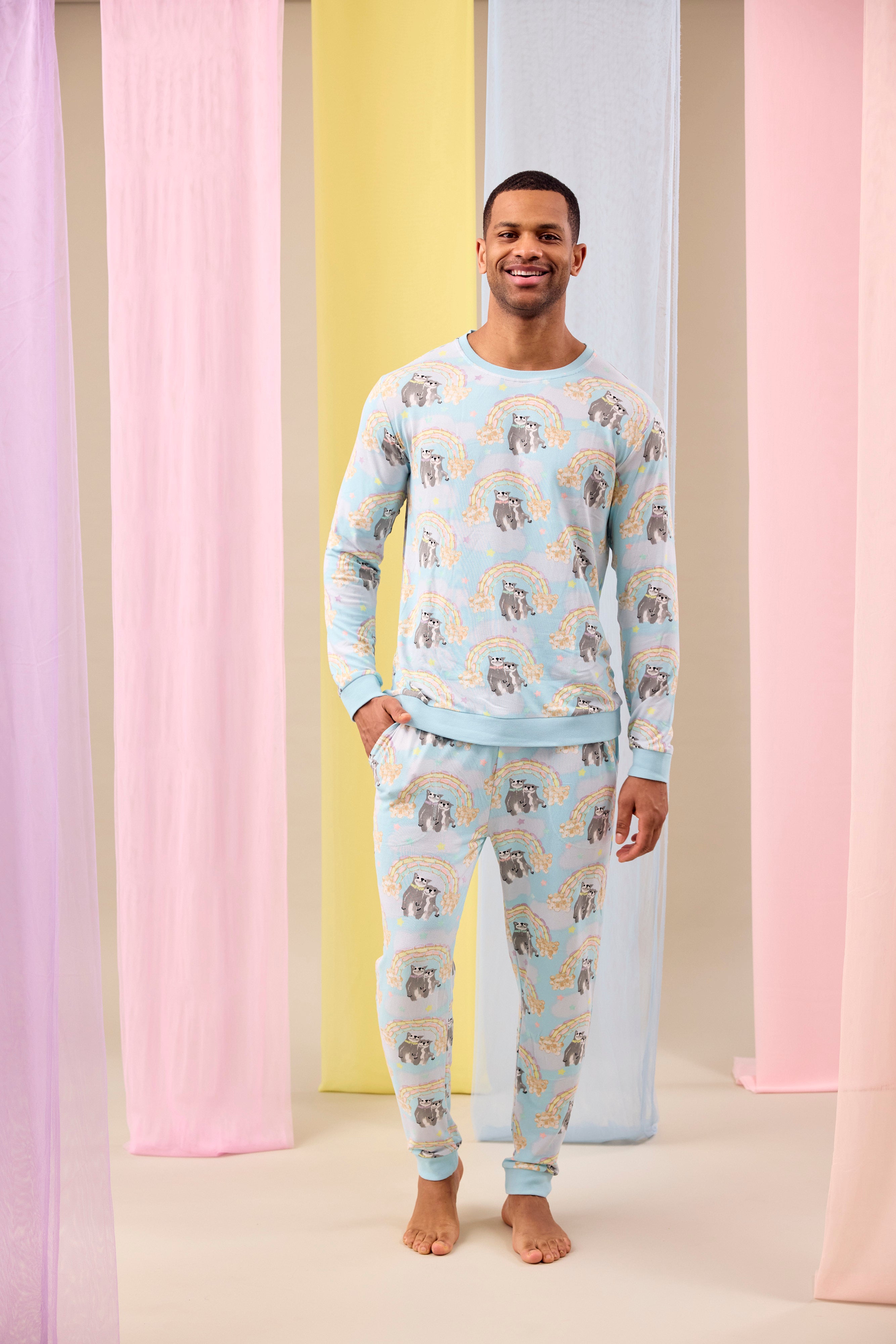 Sweet Rainbow Dreams Men's Long Pyjamas