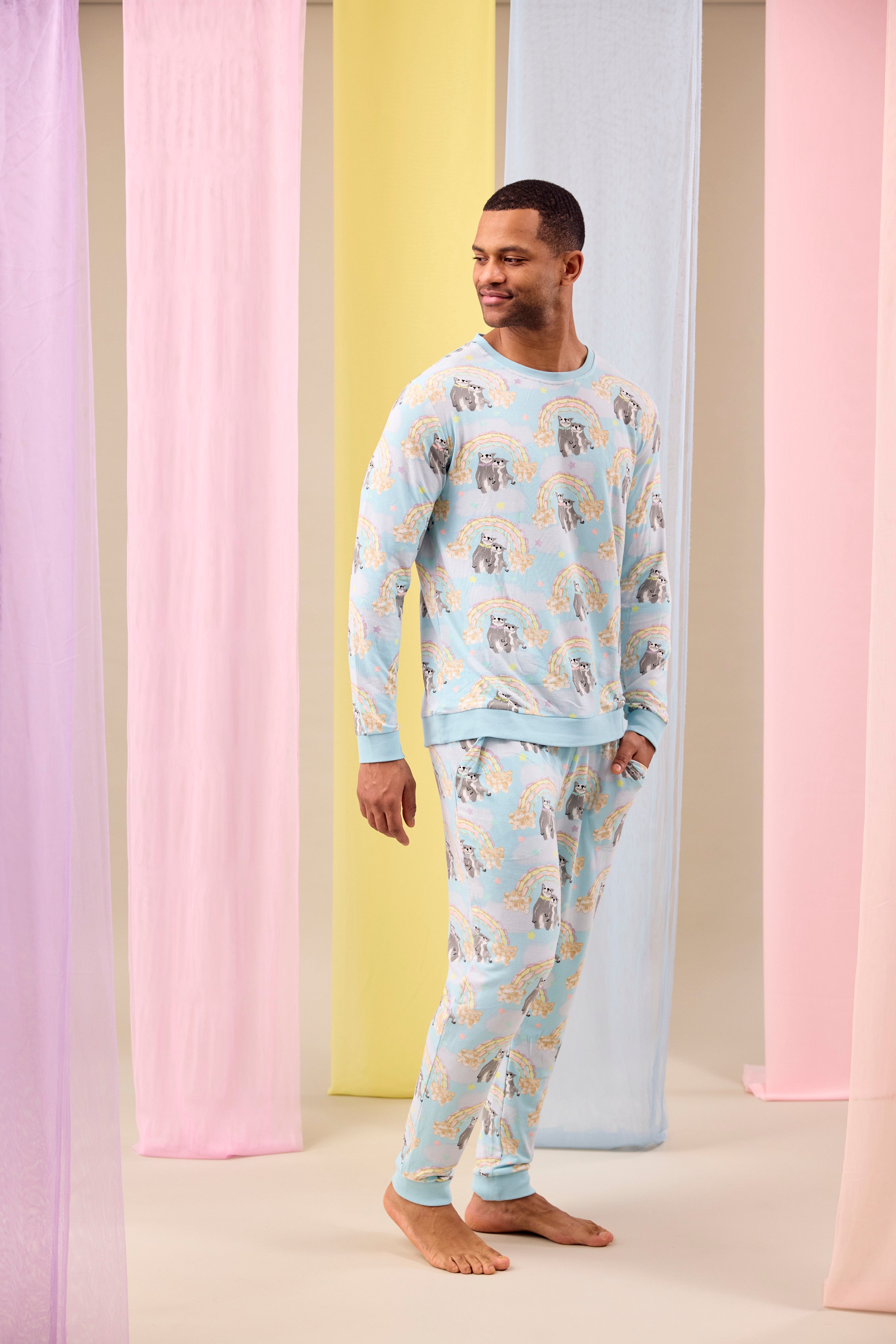 Sweet Rainbow Dreams Men's Long Pyjamas