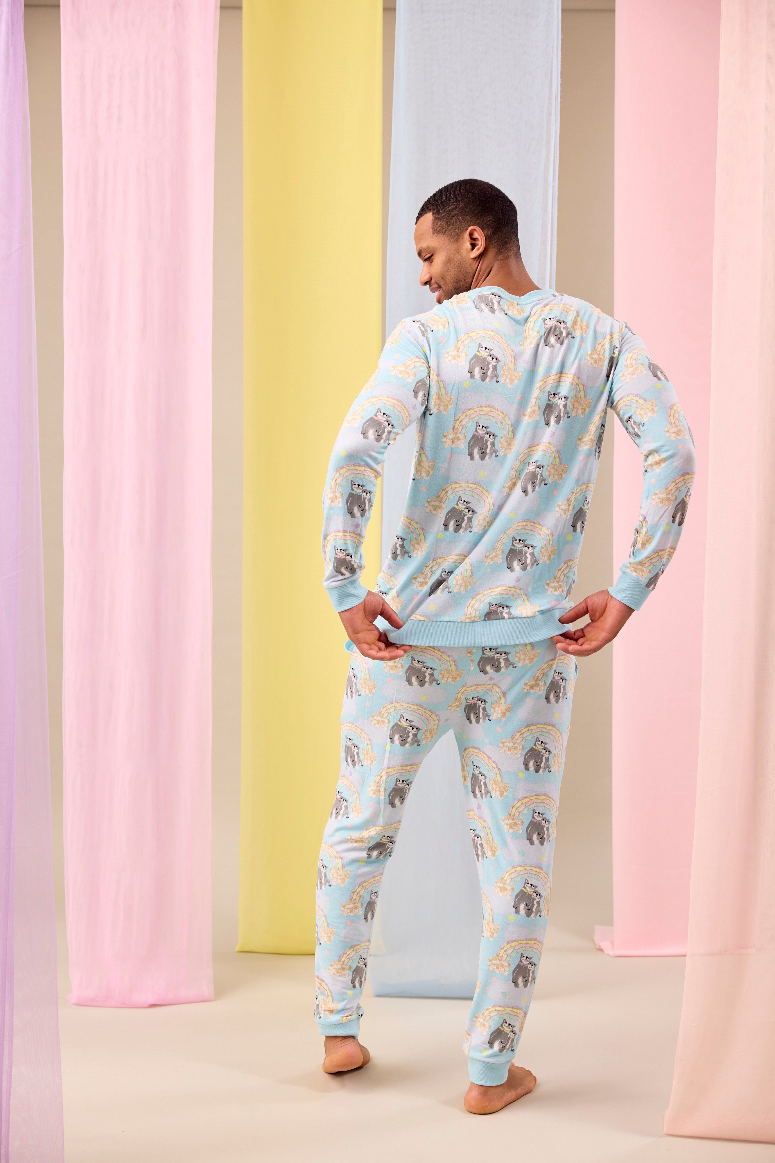 Sweet Rainbow Dreams Men's Long Pyjamas