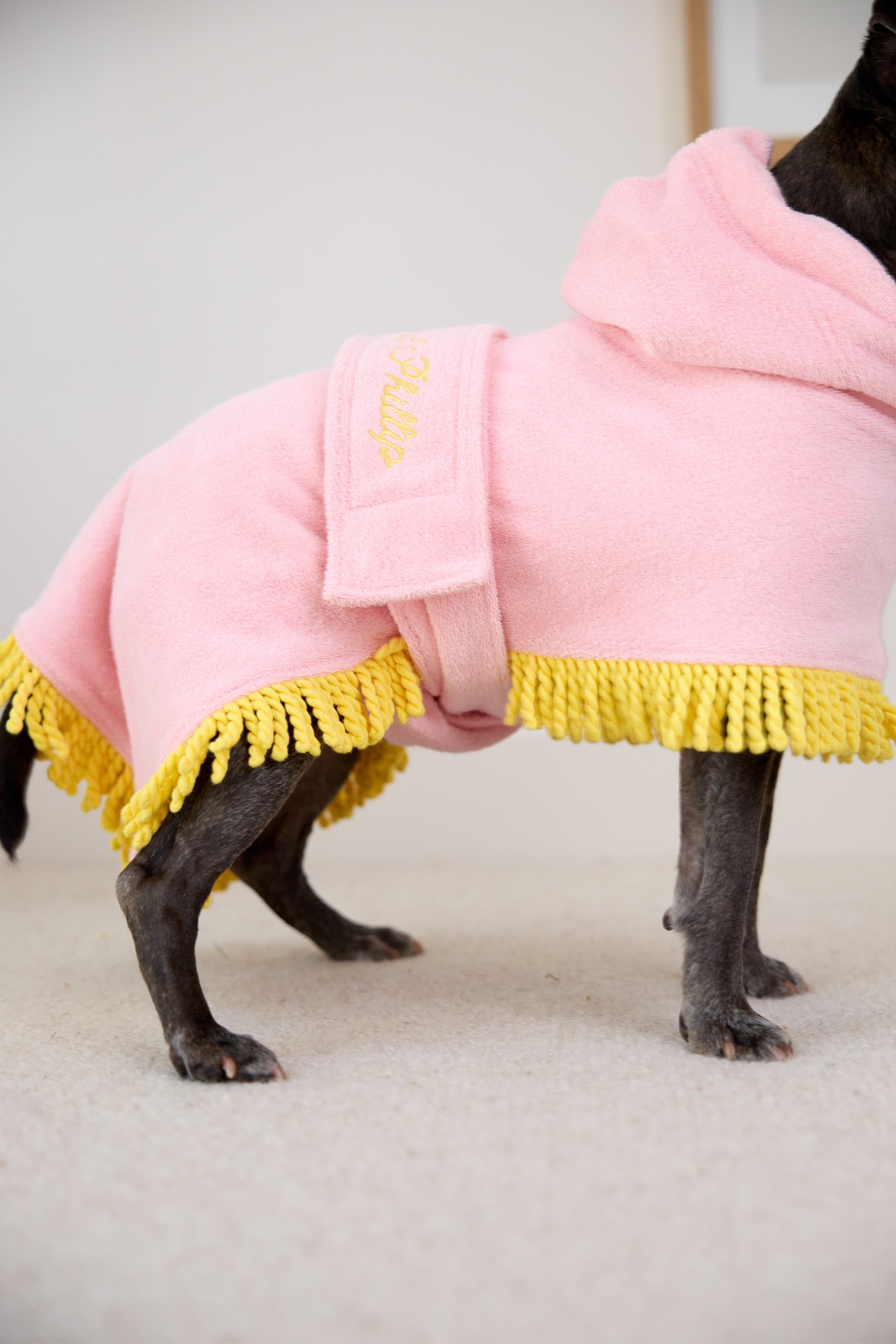 Tassel Towel Dog Robe | Peachy Pink